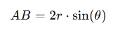 formula teorema della corda trigonometria