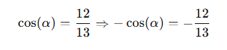 formula calcolo coseno angolo triangolo rettangolo