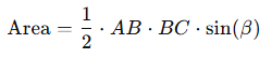 formula calcolo area triangolo qualsiasi
