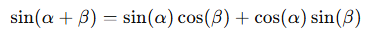 Formula addizione seno
